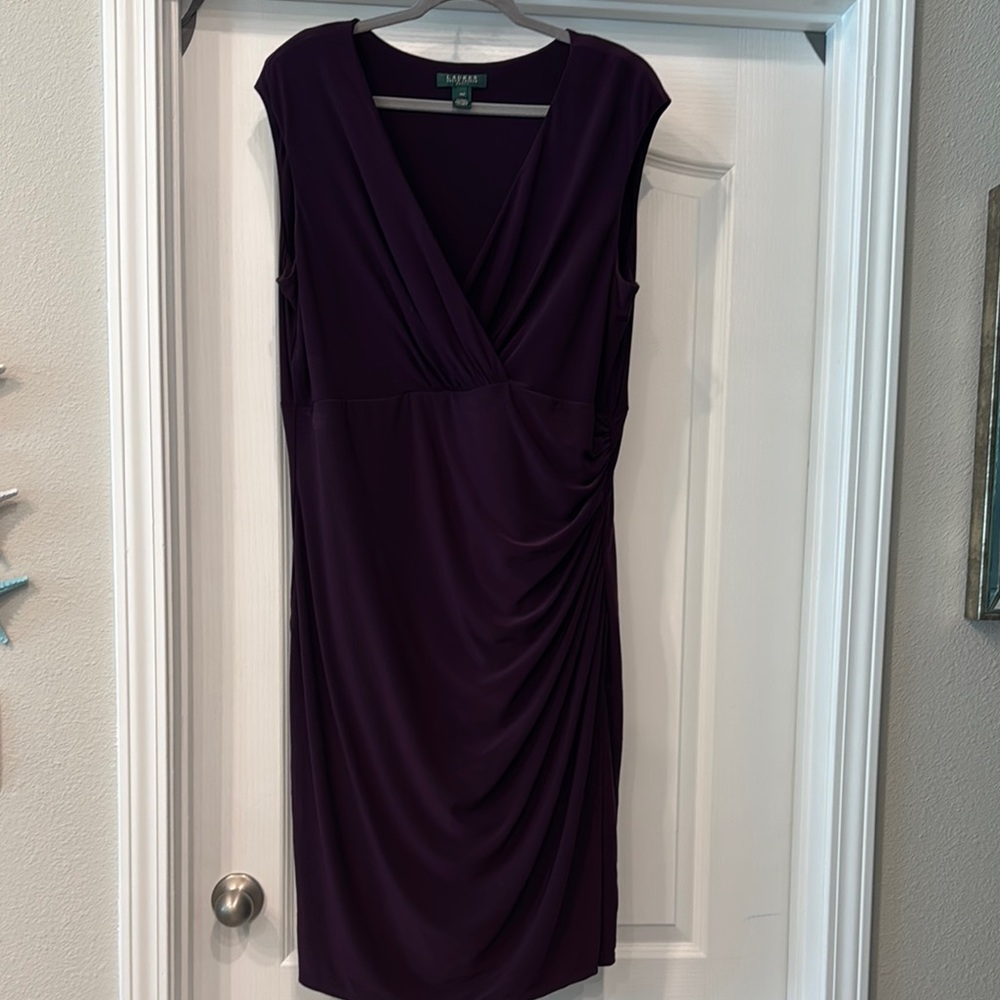 Elegant Purple Sleeveless Dress